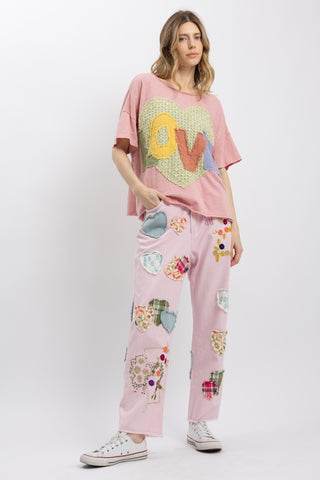 Heart To Heart Pants - Pink - FINAL SALE