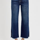 Mid Rise Crop Wide Side Slit Jeans by Risen - FINAL SALE