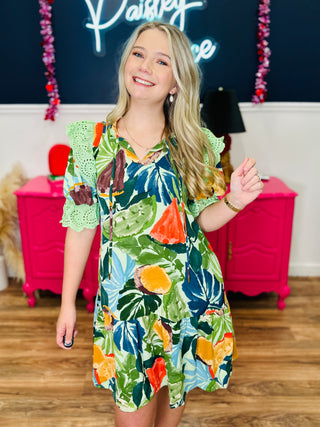 Starlit Floral Mini Dress