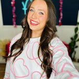 Heart Shape Corded Sweatshirt - FINAL SALE