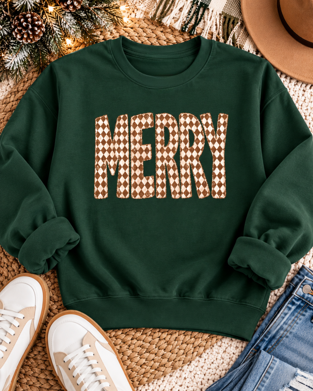 Retro Merry Tee, Longsleeve, or Sweatshirt