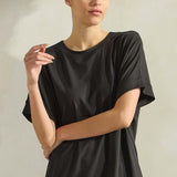 Short Sleeve Ultra Cozy Crew Top - Black - FINAL SALE