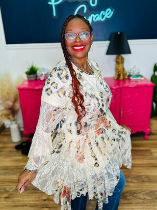 Push Your Luck Cardigan - Leo Floral