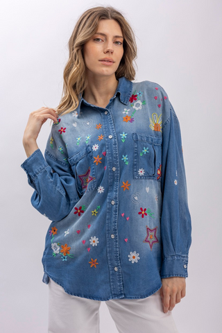 Playful Blossoms Top