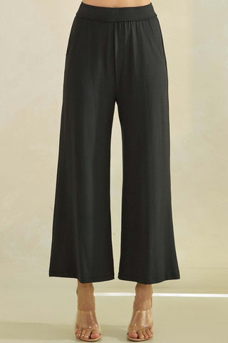 Ultra Cozy Cropped Pants - Black  - PREORDER