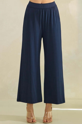 Ultra Cozy Cropped Pants - Navy  - PREORDER