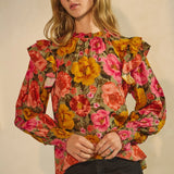 Bold Floral Blouse - FINAL SALE