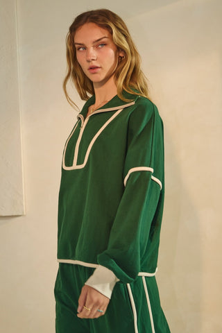 French Terry Pullover Top