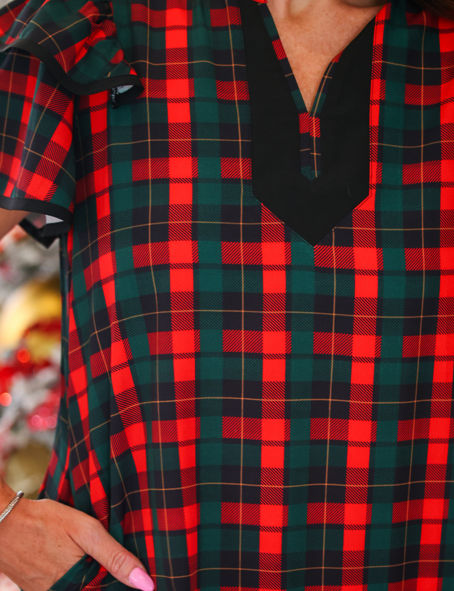 PREORDER- Ava Dress- Red Plaid