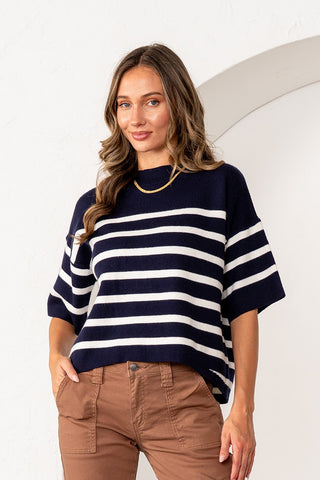 Boxy Fit Striped Top