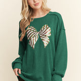 Long Sleeve Urban Ribbed Ribbon Patch Top - LAST ONES FINAL SALE