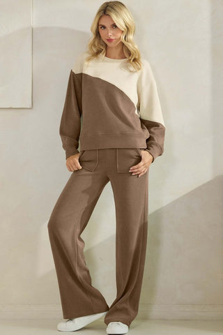 Two Tone Corduroy Top - KH/OAT