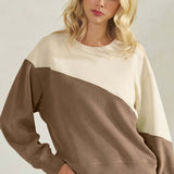 Two Tone Corduroy Top - KH/OAT - LAST ONES FINAL SALE