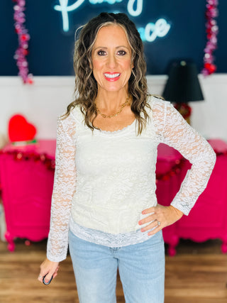 Love In Lace Top - White