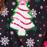 PREORDER- Foil Bow Christmas Treat Snowflake Pullover