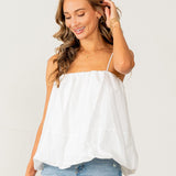 Bubble Hem Spaghetti Strap Top
