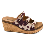 Don't Mind Me Wedges - Tan Brown Cow PREORDER