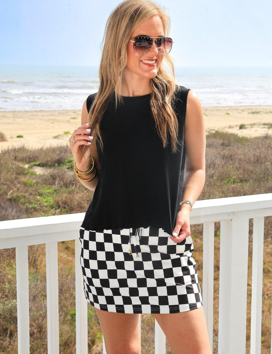 PREORDER- Checkerboard Checkered Skort