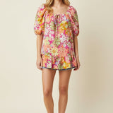 Puff Sleeve Textured Woven Top - FINAL SALE