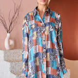 Vintage Patchwork Print Long Shirt - PREORDER
