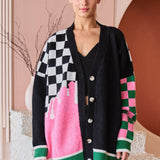 Mixed Checker Melt Cardigan - PREORDER