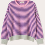 Contrast Trim Striped Sweater - PREORDER