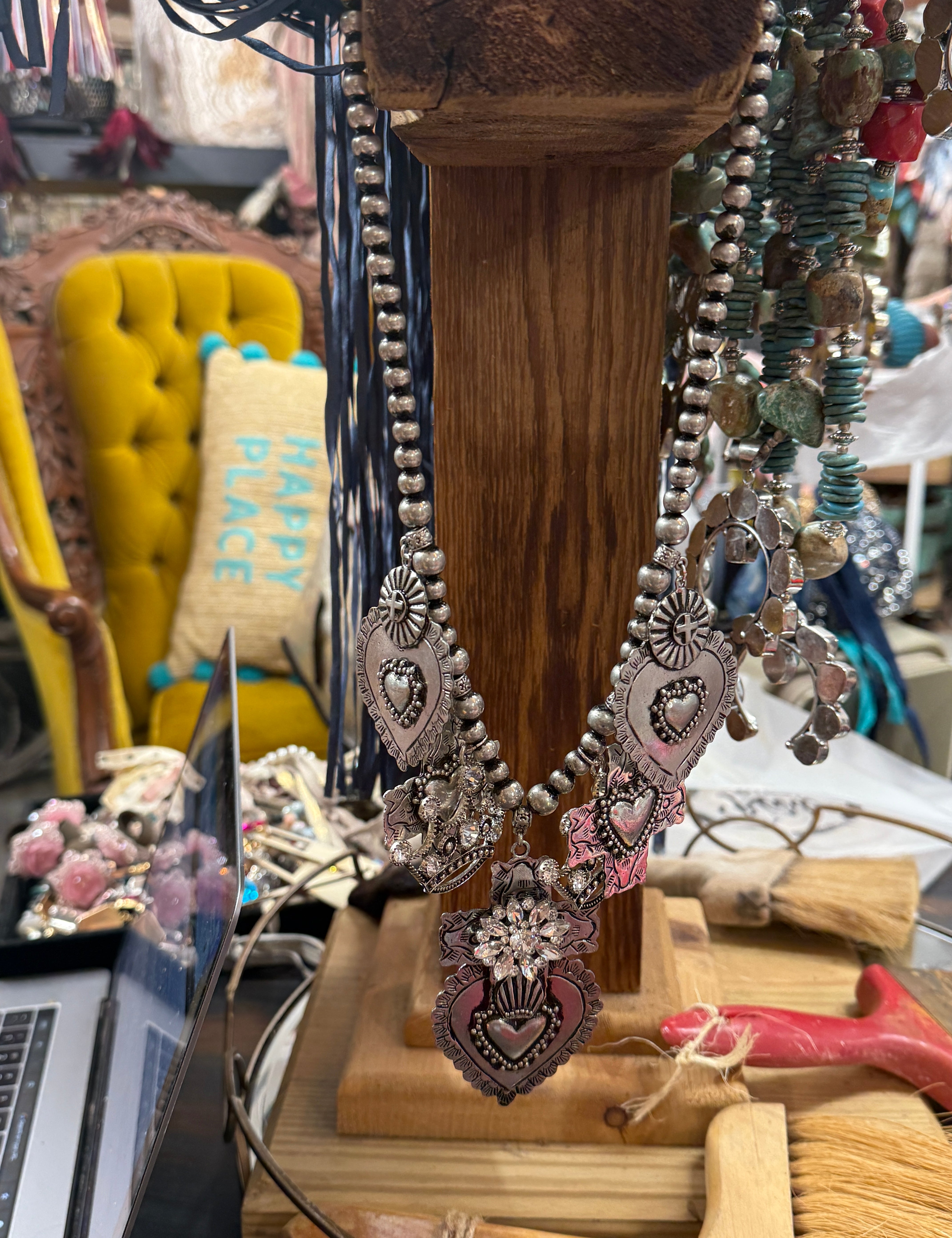 Sacred Heart Silver Necklace