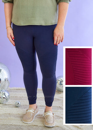 Butter Soft Moto Leggings - 3 Colors - FINAL SALE