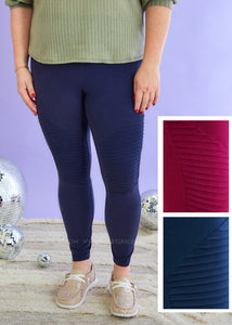 Butter Soft Moto Leggings - 3 Colors