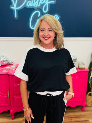 Sunday Cloud Top - Black - FINAL SALE