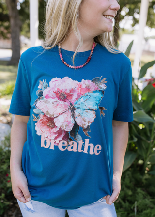 Breathe Watercolor Graphic Tee