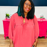No Looking Back Top - Rose - LAST ONES FINAL SALE
