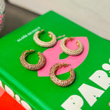 Crystal Hoop Earrings - 2 Styles