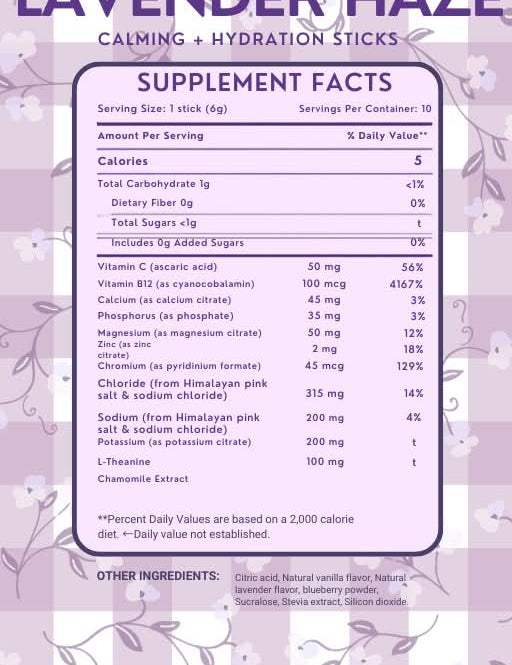 TMLL Glow Go Wellness Drinks - Lavender Haze - PREORDER