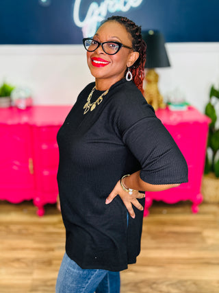 Short Sleeve Top - Black