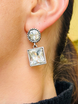 Cara Crystal Dangle Earrings