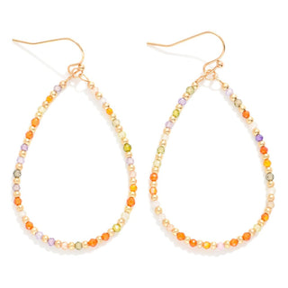 Faceted Beaded Teardrop Earrings
