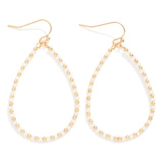 Faceted Beaded Teardrop Earrings