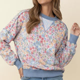 Oversized Long Sleeve Floral Top - FINAL SALE