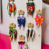 Large Layered Earrings - Electric  - PREORDER