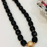 Chunky Beaded Necklace - Black