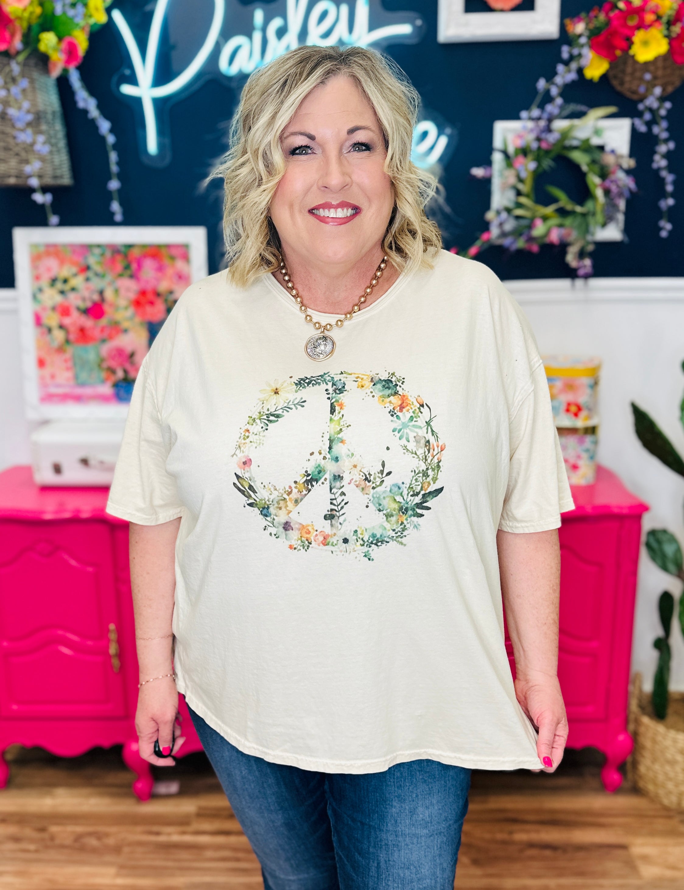 Peace And Petals Top