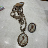 Sandra Ling Horse Coffee Necklace, Ring & Bracelet- CIJ 97