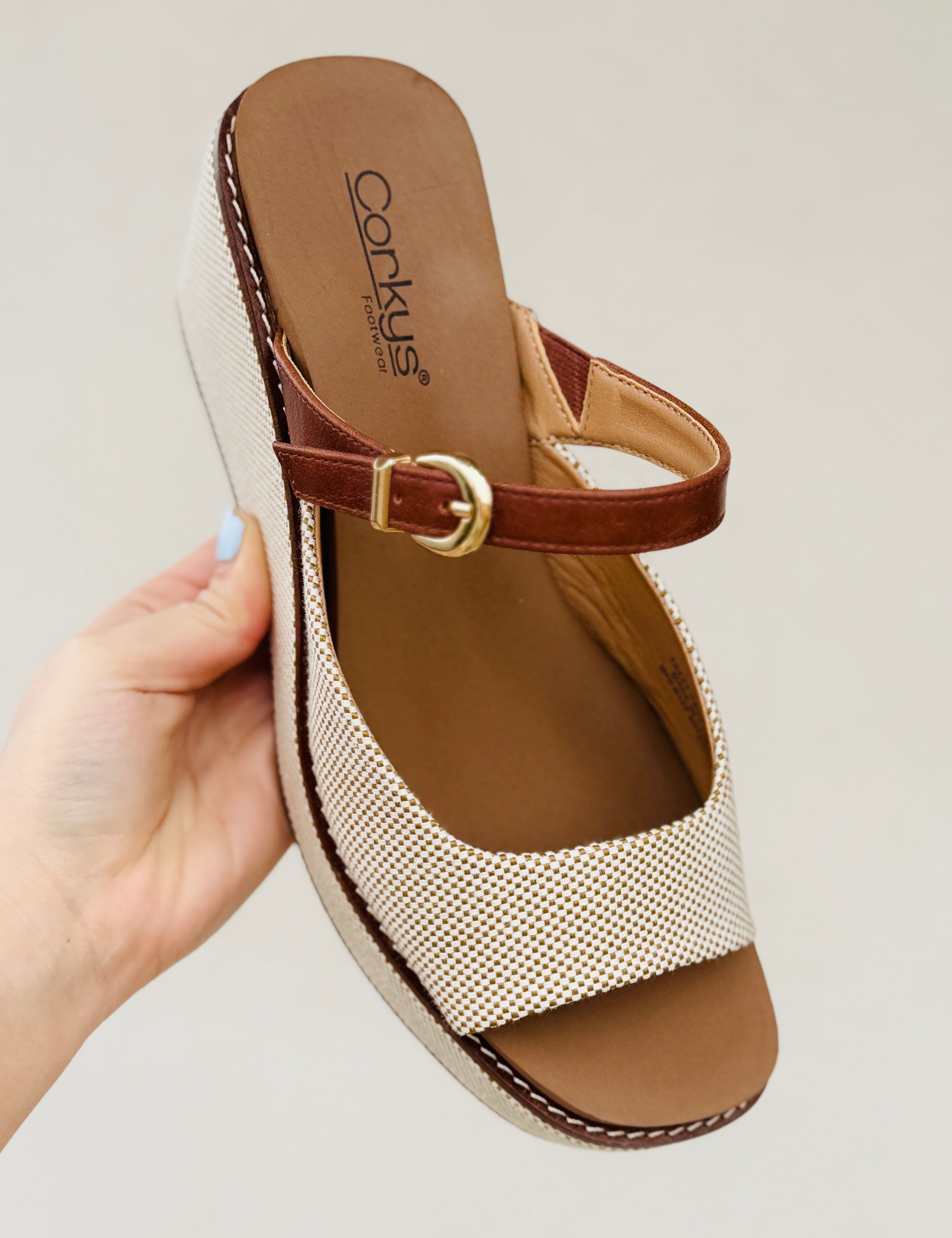 Treat Yourself Wedge Sandals by Corkys  - Bourbon Combo