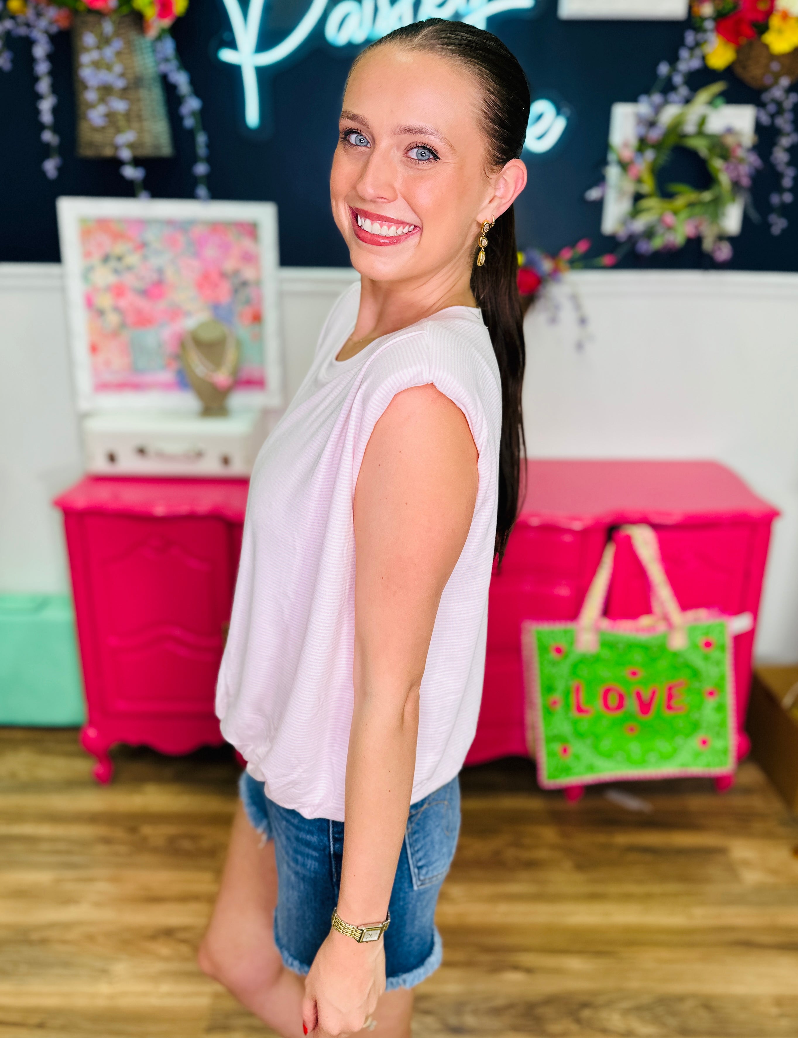Stripe Society Top - Pink