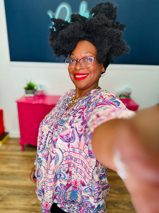 Bloom Your Way Top - Blue