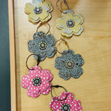 Blossom Leather Earrings - 3 Colors