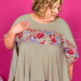 Clear Curiosity Top - Taupe* LAST ONES FINAL SALE *