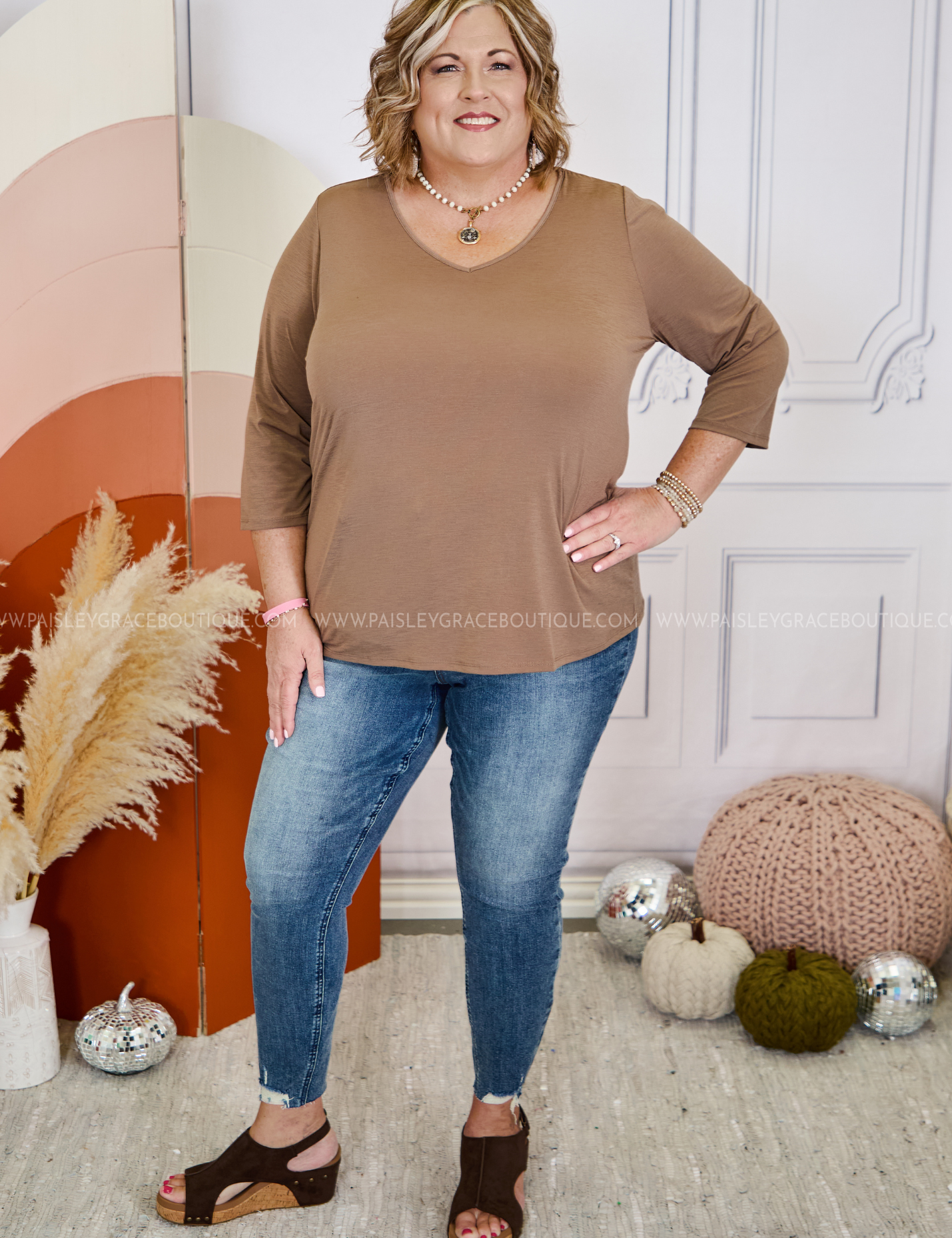 Indy Solid V-Neck Top - 5 Colors* LAST ONES FINAL SALE *