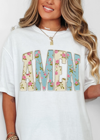 Faux Pearl Lined Amen